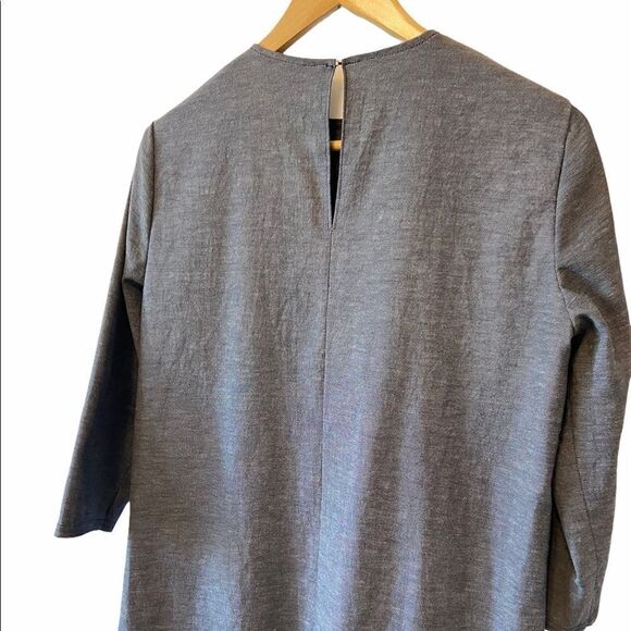 Blue Ruffle Lace Trim Collar Loose Fit Dress - Picture 8 of 8